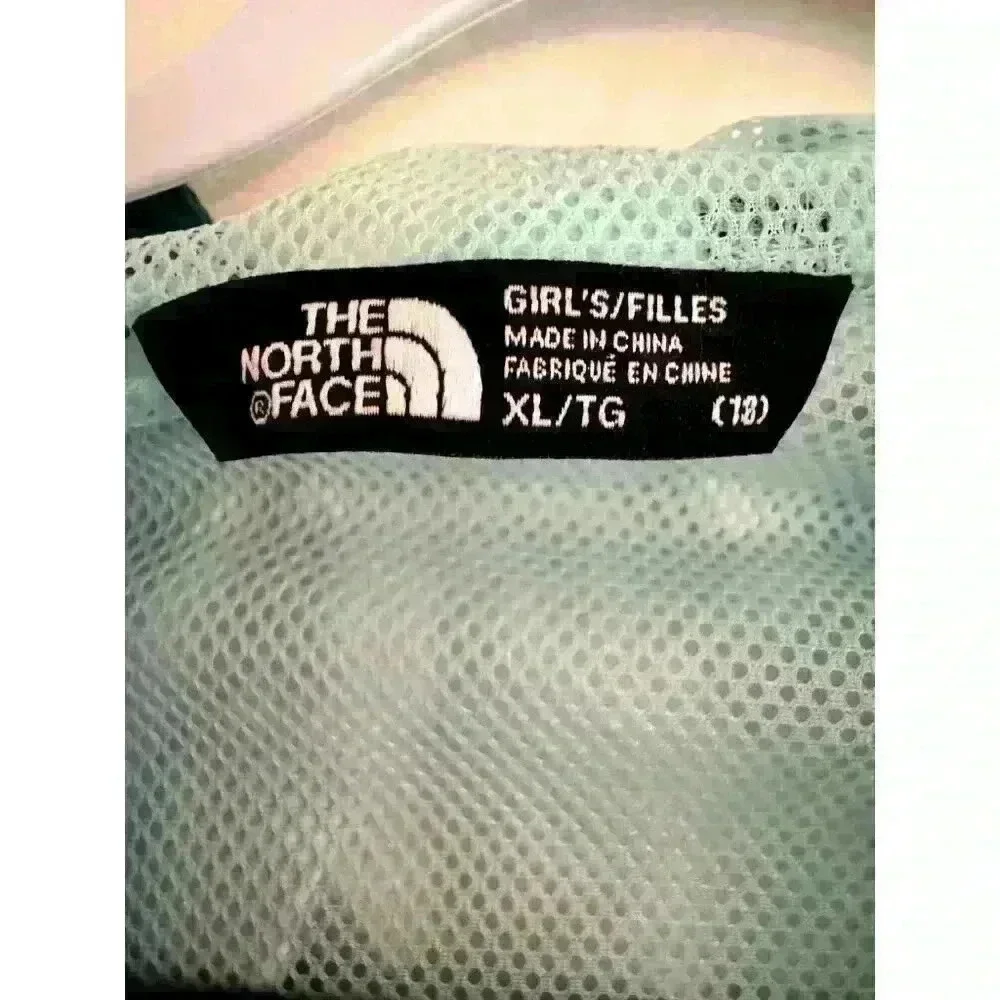 The North Face Girls NF0A2U3F Zipline Rain‎ Jacket Hood Green/Mint XL 18